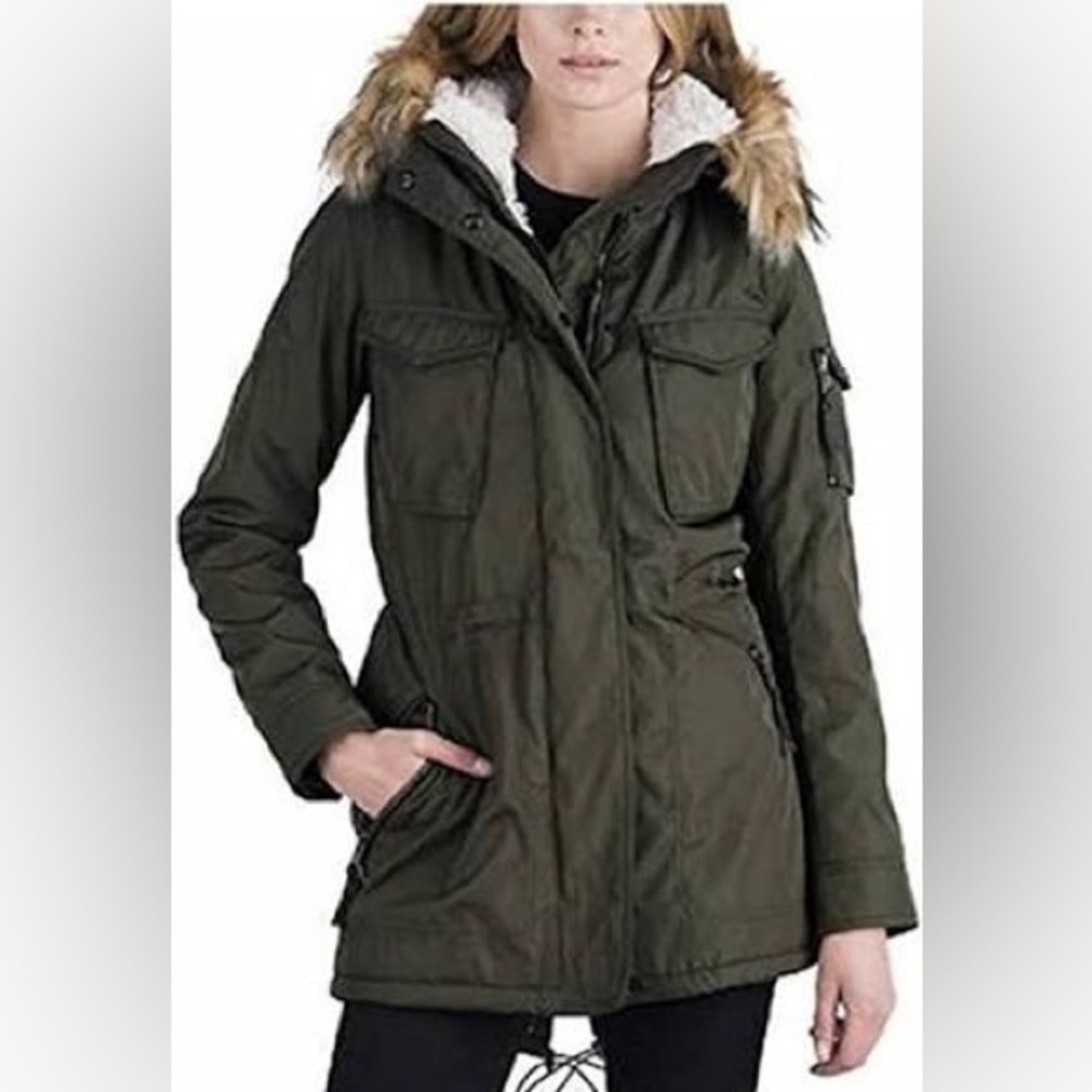 Women's Winter Jacket with Faux Fur Trim